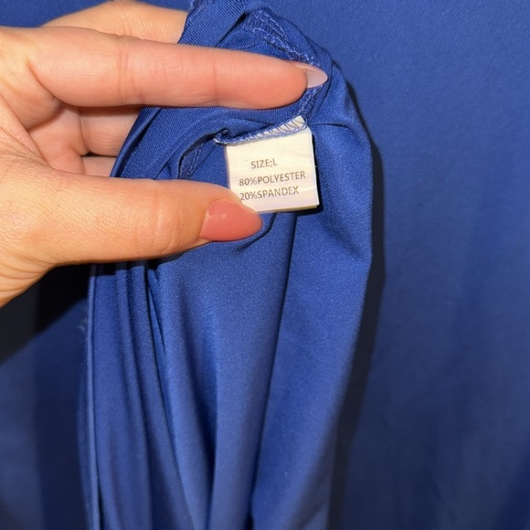 High Neck Solid Bodycon Dress size Large - Picture 6 of 12